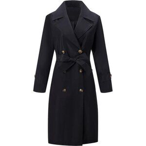 Women Double-Breasted Trench Coat,Water Resistant,Casual and Business